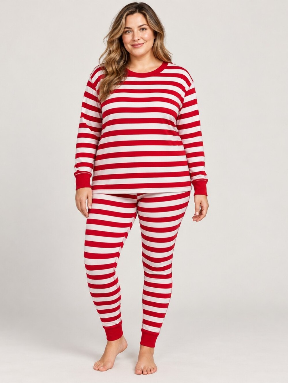 Hanna Andersson Red and White Striped Cotton Pajama Set